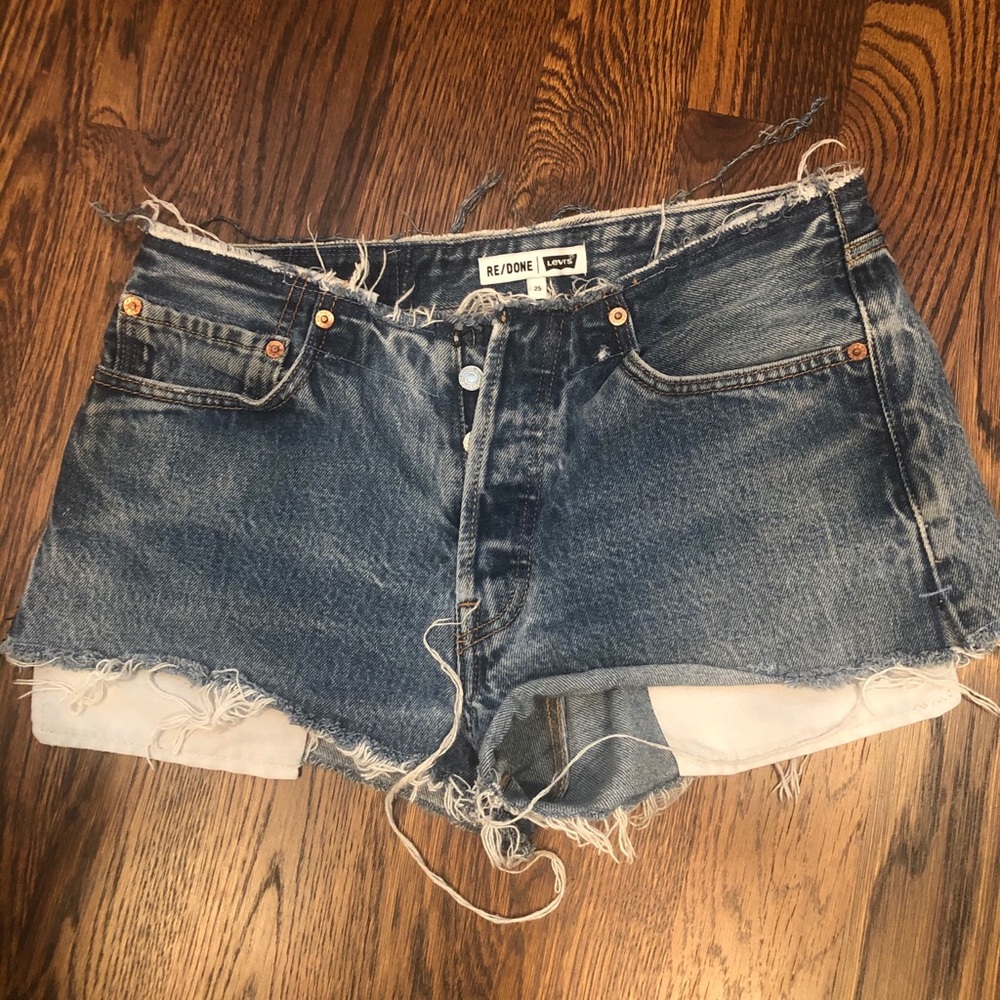 Redone denim shorts